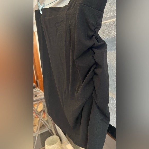 Socialite Skirt black mini skirt with side ruching women’s Size 2X NEW - Picture 2 of 6
